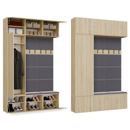 Garderoba HAGA III/1Sz2W DĄB SONOMA + 2x Wieszak