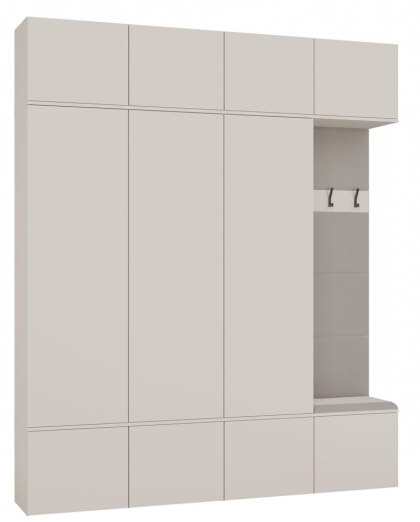 Garderoba HAGA IV 3Sz1W KASZMIR BEŻ 3x Szafa + Wieszak