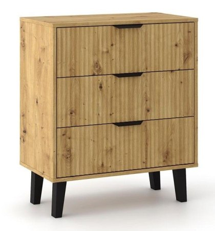 Komoda Scandi 3S SLIM DĄB ARTISAN