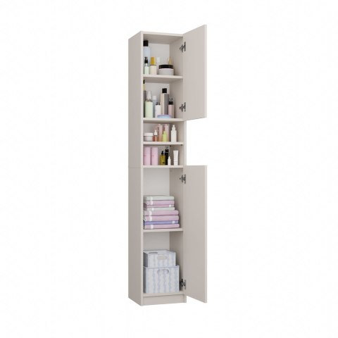 Szafka Łazienkowa Słupek 32 cm MARBELA 1.0 Regał Słupek 2 Drzwi KASZMIR BEŻ