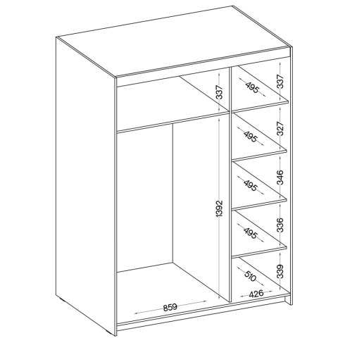 Szafa z lustrem ELENI 3D biała