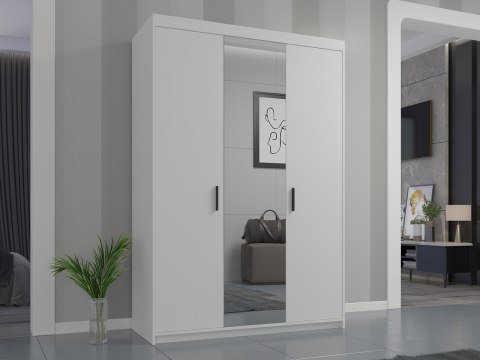 Szafa z lustrem ELENI 3D biała