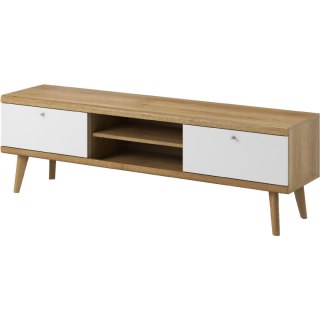 Szafka RTV PIRMO 02 dąb riviera / biały