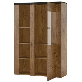 Witryna LORAN LO44 satin nussbaum / touchwood