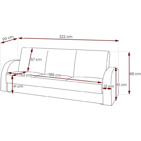 Sofa DART 2 soft 20 / lux 24