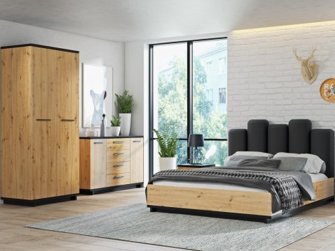 Ława INEZA IN10 dąb artisan / czarny