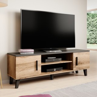 Komoda RTV LOTAR 160 dąb wotan / czarny