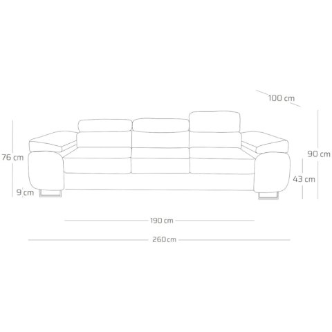 Sofa CRISTAL monolith 77