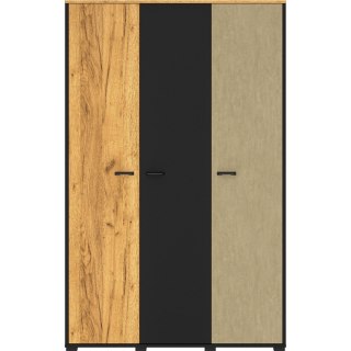 Szafa CLINT 01 dąb craft złoty / czarny / stal premium