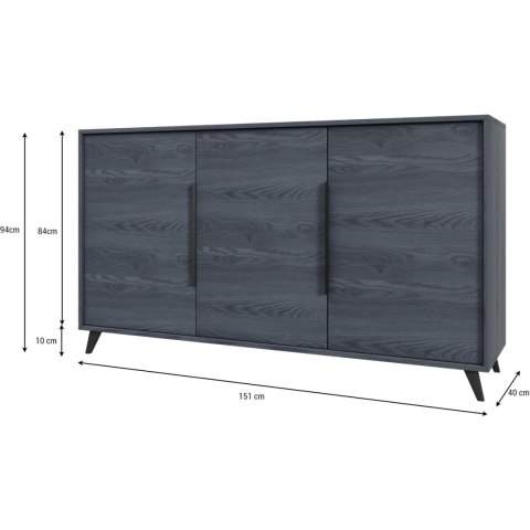 Komoda ETNI 43 dąb carbon