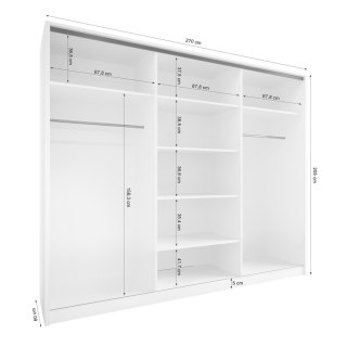 Szafa otwarta MERV K2 270 czarna