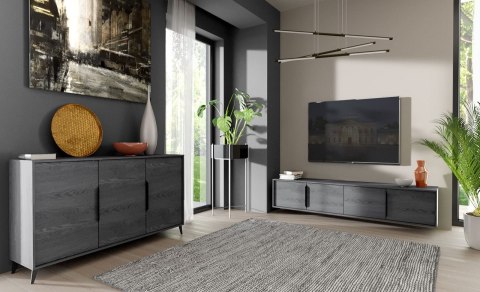 Komoda RTV wisząca ETNI 40 dąb carbon
