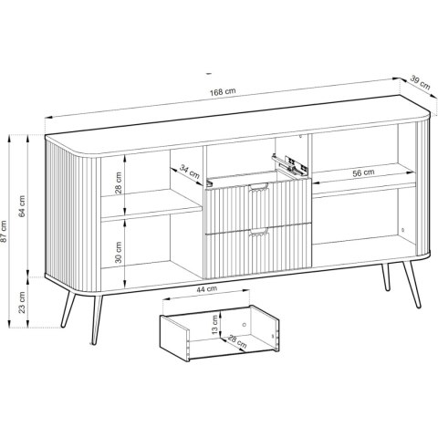 Komoda ZOVI 02 czarny
