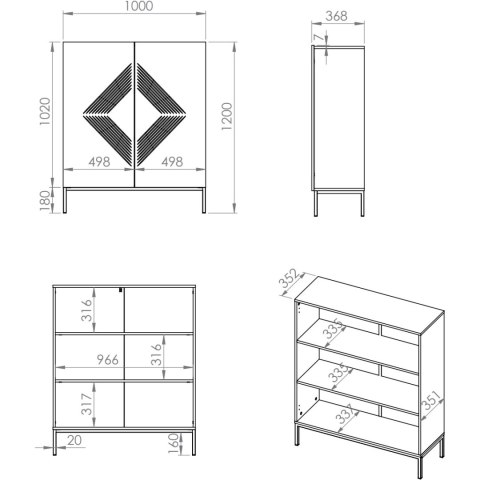 Komoda RING 01 biała