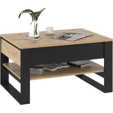 Meble do salonu QUANT 1 dąb artisan + czarny