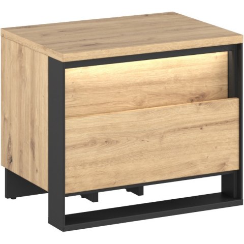 Meble do sypialni QUANT 2 dąb artisan + czarny