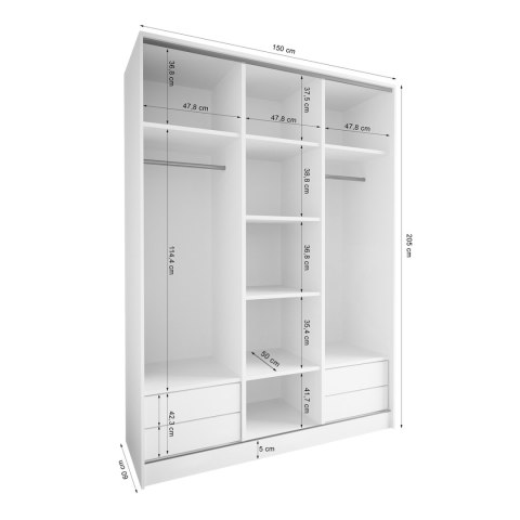 Szafa otwarta MERV K12 150 kaszmir