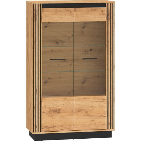 Witryna URSA 05 dąb craft złoty + czarny