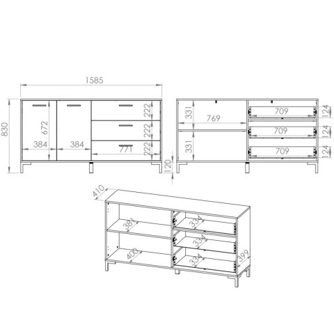 Komoda MEVIA 13 dąb artisan