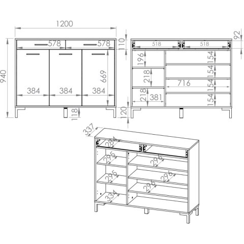 Komoda MEVIA 14 dąb artisan