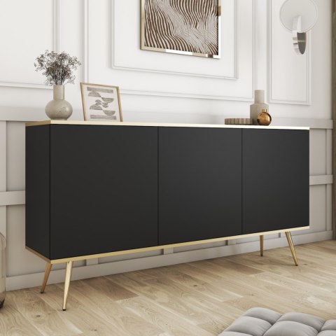 Komoda ARA K160 czarny + złoty