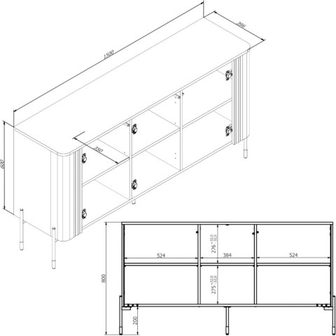 Komoda VENICE 150 3D kaszmir