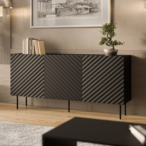 Komoda TESSI 165 3D czarny