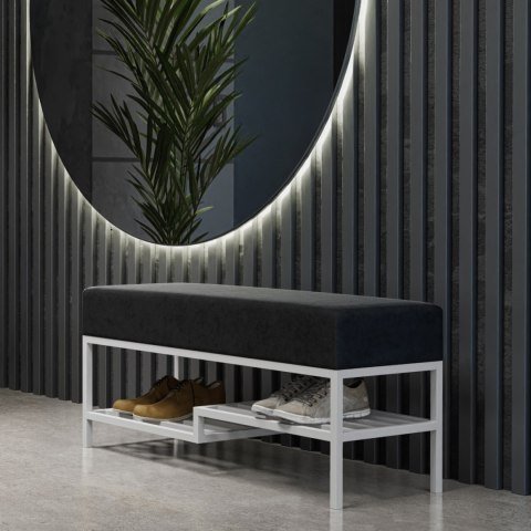 Ławka tapicerowana ARAD 100cm biały / kronos 07