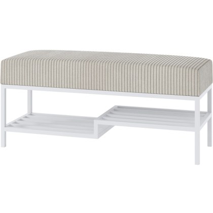 Ławka tapicerowana ARAD 100cm biały / poso 100