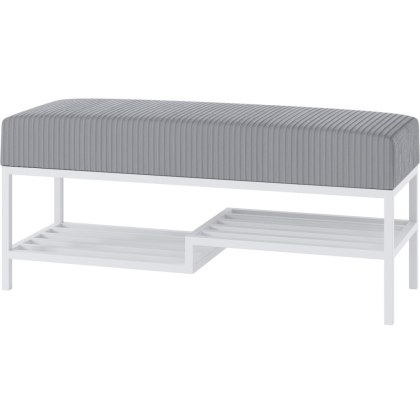 Ławka tapicerowana ARAD 100cm biały / poso 55