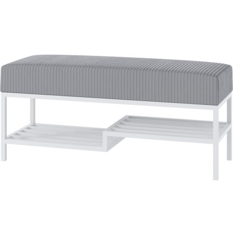 Ławka tapicerowana ARAD 100cm biały / poso 55