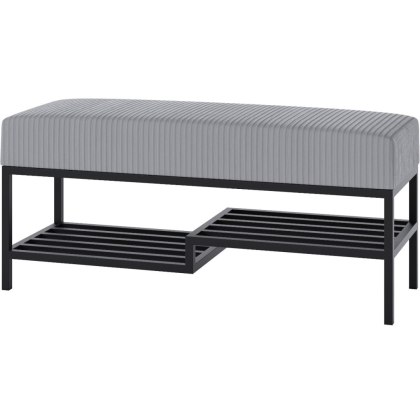 Ławka tapicerowana ARAD 100cm czarny / poso 55