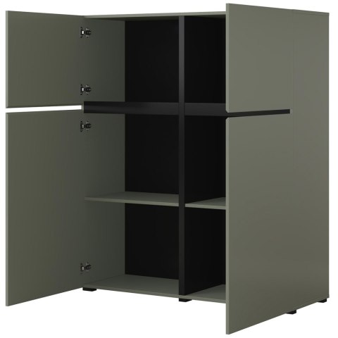 Komoda CROSI 76 zielony / czarny