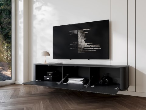 Komoda RTV wisząca ZYLIO 165 czarny