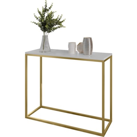 Konsola ARAMIS 100cm złoty / biały