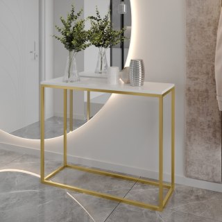 Konsola ARAMIS 80cm złoty / biały