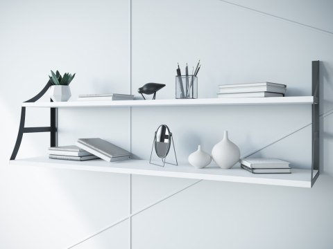 Półka JULIA DUO 138cm biały