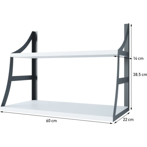 Półka JULIA DUO 60cm biały