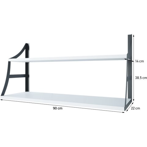 Półka JULIA DUO 90cm biały