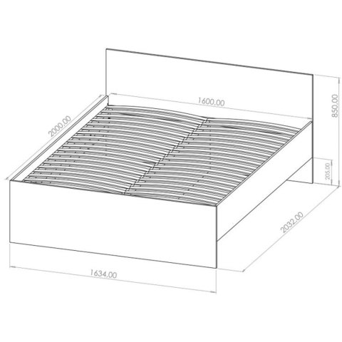 Łóżko 160x200 MAXIS 04 biały