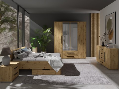 Łóżko 160x200 MAXIS 04 dąb artisan