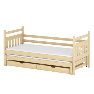 Drewniane łóżko podwójne FAWN 80x180