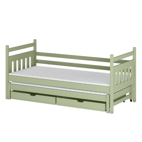 Drewniane łóżko podwójne FAWN 80x180