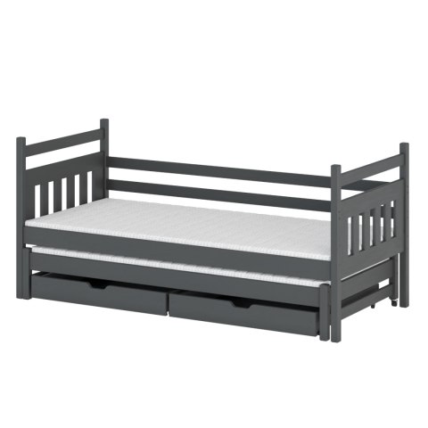 Drewniane łóżko podwójne FAWN 80x200
