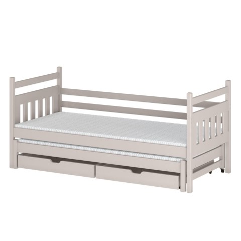 Drewniane łóżko podwójne FAWN 80x200