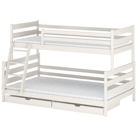 Drewniane łóżko piętrowe ASFI 90x200/120x200