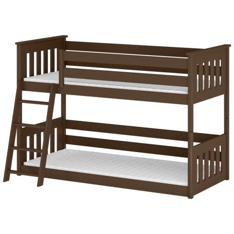 Drewniane łóżko piętrowe NIVE 90x190