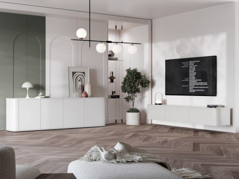 Komoda RTV wisząca AZELIO 215 biały