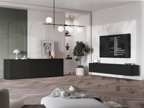Komoda RTV wisząca AZELIO 215 czarny