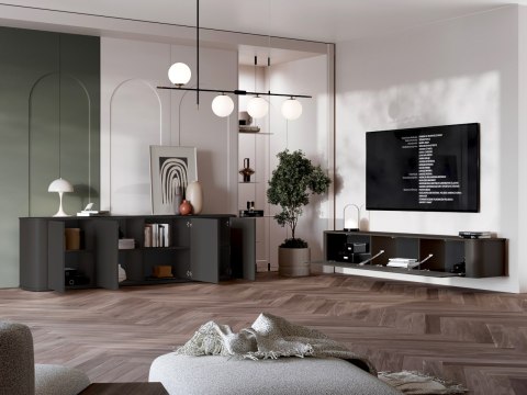 Komoda RTV wisząca AZELIO 215 czarny